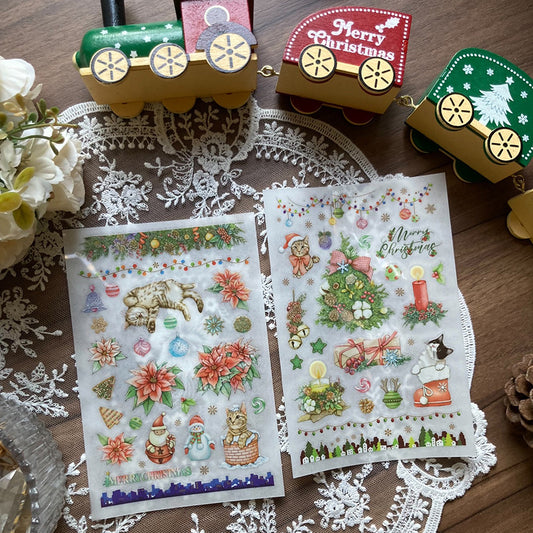 new / 聖誕祝福 / 轉印貼紙套組/Warmest wishes/ Transfer Sticker Set