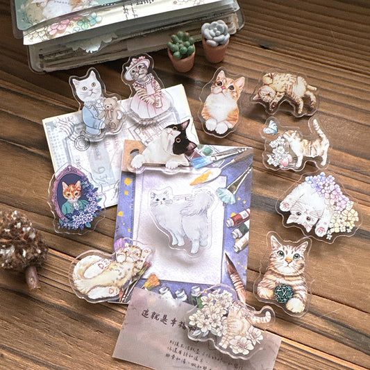 NEW / 貓咪日常/貓星舞會/花路貓/磁吸壓克力手帳夾 - YU'S WORLD STORE｜小玉的貼貼世界