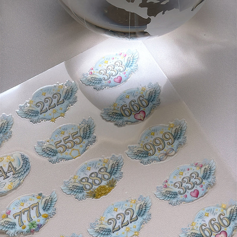 new / 天使數字 / 轉印貼紙 / 水晶貼紙 / Angel Numbers Transfer Sticker