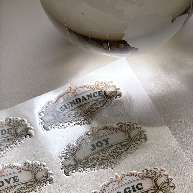 new / 感恩豐盛系列 / Gratitude Abundance / 水晶貼紙 / 感壓貼紙 / Crystal Transfer Sticker - YU'S WORLD STORE｜小玉的貼貼世界
