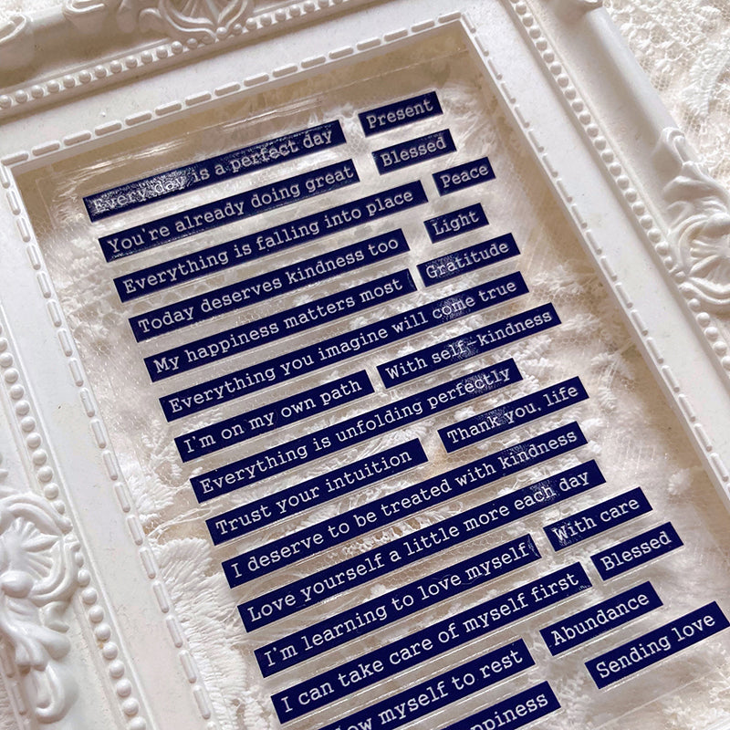 new / 一切都是最好的安排 / Everything is unfolding perfectly / A7水晶貼/ 感壓貼紙 /  crystal Transfer Sticker