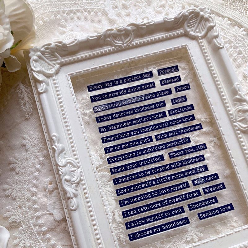 new / 一切都是最好的安排 / Everything is unfolding perfectly / A7水晶貼/ 感壓貼紙 /  crystal Transfer Sticker