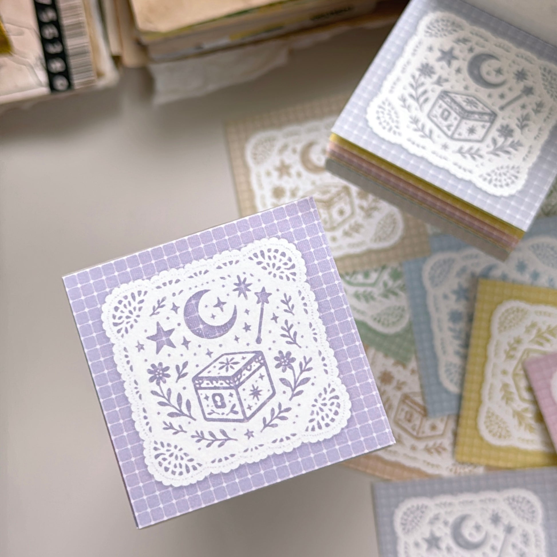 new / 蕾絲色票便箋 / 10種顏色 / Pastel Lace Swatch Notes - YU'S WORLD STORE｜小玉的貼貼世界