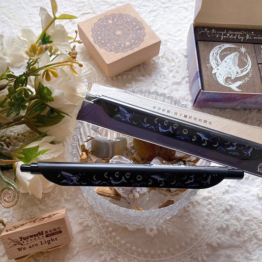 new/ 星空祈願 Starlit Prayer / 0.7 黑色中性 0.7 Black /夾子筆 Clip pen