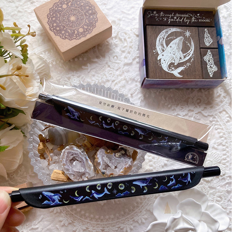 new/ 星空祈願 Starlit Prayer / 0.7 黑色中性 0.7 Black /夾子筆 Clip pen - YU'S WORLD STORE｜小玉的貼貼世界
