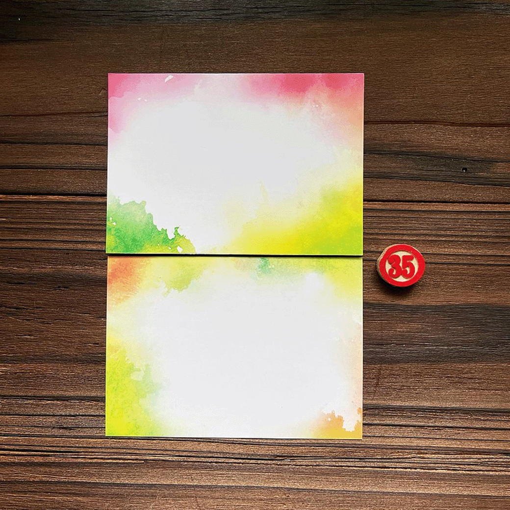 水彩暈染拼貼卡 :: 紙膠帶專用 / 雙面背景卡 - YU'S WORLD STORE｜小玉的貼貼世界